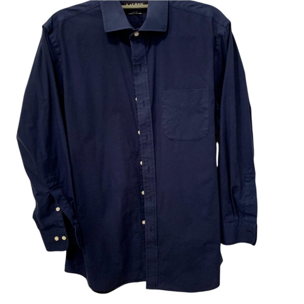 Navy Ralph Lauren Black Label Dress Shirt - Picture 1 of 6
